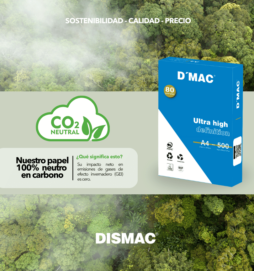 CAJA DE 5 PAQUETES DE 500 HOJAS PAPEL A4 80grs DMAC+