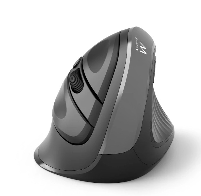 Raton ergonomico vertical Inalambrico Ewent 2.4hz - Receptor USB-A - DPI Seleccionable 800-1200-2400dpi - Color Negro/Gris
