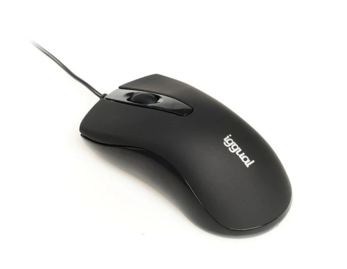 iggual Ratón óptico USB COM-BUSINESS-1200DPI negro