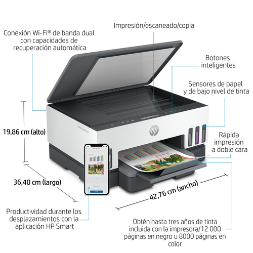 Impresora multifunción HP Smart Tank 7005
