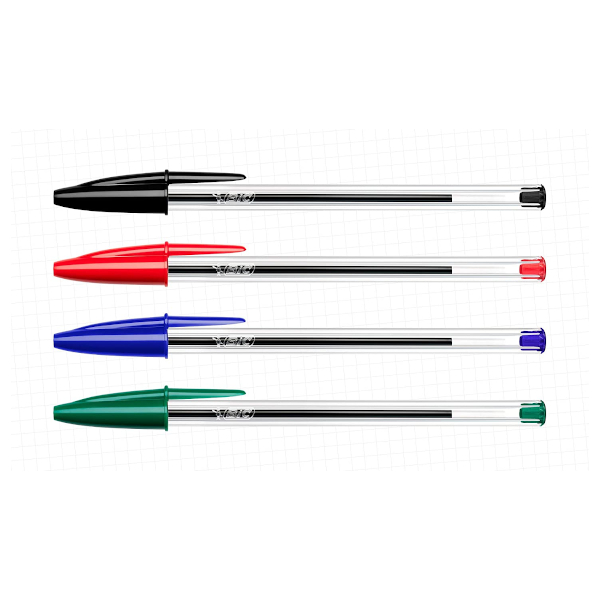 BOLIGRAFO BIC CRISTAL AZUL ROJO NEGRO VERDE PUNTA NORMAL_004