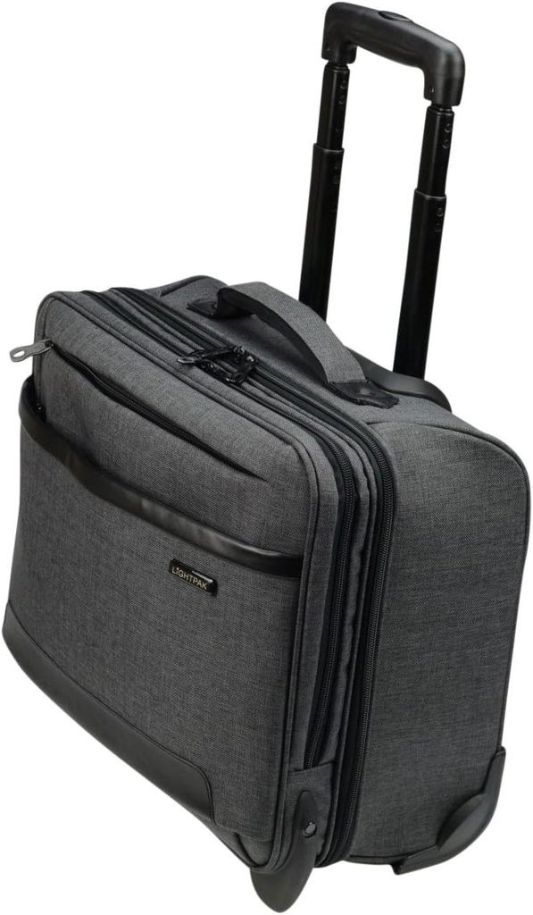 Lightpack Arkon – Maletín trolley para portátil hasta 15,6'', color gris, profesional y resistente