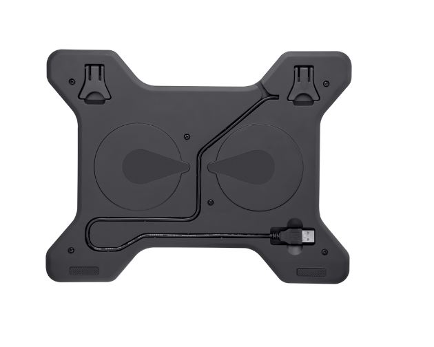 Base de refrigeración Trust Xstream Breeze – Para portátiles hasta 16", 2 ventiladores USB, color negro