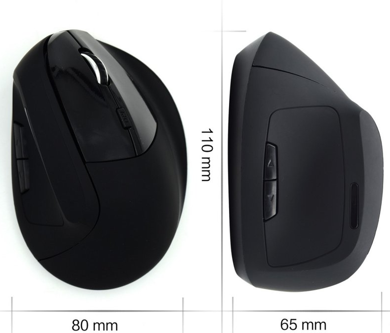 Ewent EW3158 – Ratón Vertical Ergonómico Inalámbrico, 1600 DPI