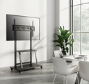 AISENS ECO – Soporte Móvil de Suelo para TV/Monitor 37"-100", 150 kg, con Bandeja, Negro