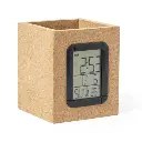 Cubilete Lapicero Wicam Nature con Reloj Multifunción – Corcho Natural