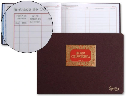 Libro de entrada de correspondencia Miquelrius – folio apaisado, 100 H