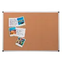 Tablero de corcho Bi‑Office Maya – 120 × 90 cm, marco de aluminio