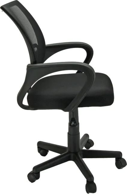 Silla operativa Cortegada CH4 – respaldo de malla, asiento tapizado, elevación a gas, color negro