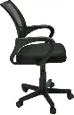 Silla operativa Cortegada CH4 – respaldo de malla, asiento tapizado, elevación a gas, color negro