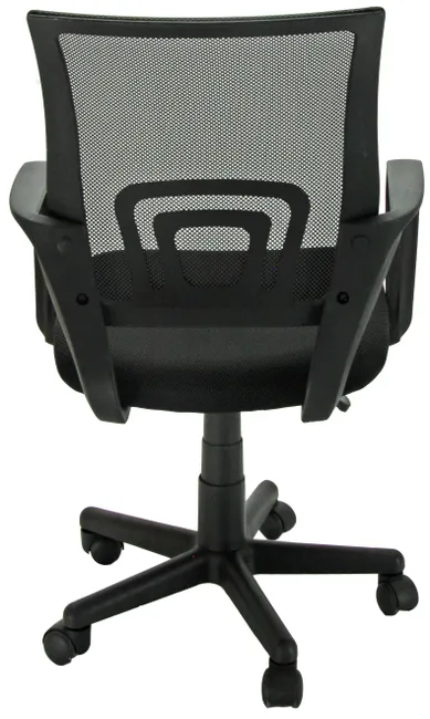 Silla operativa Cortegada CH4 – respaldo de malla, asiento tapizado, elevación a gas, color negro