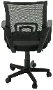 Silla operativa Cortegada CH4 – respaldo de malla, asiento tapizado, elevación a gas, color negro