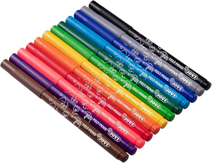 Rotuladores Jovi - estuche escolar de 12 o 24 ud