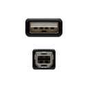 Cable USB 2.0 Tipo A-B 1,8 m Negro – Para impresoras y dispositivos de oficina