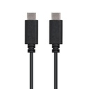 Cable USB 2.0 Tipo C a C 3A 2 m Negro (Ref. 10.01.2302) – Conexión rápida y fiable 