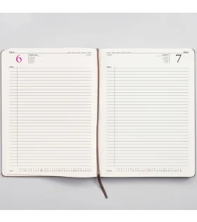 Agenda anual 2027 A5 Campus - semana vista, tapa PVC, negro
