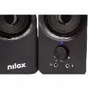 Altavoces de sobremesa Nilox 2.0 - 6 W, USB, jack 3,5 mm, negro