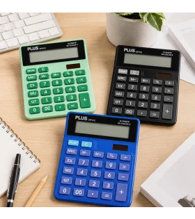 Calculadora de sobremesa Plus Office SS-COLOR 5 – 12 dígitos, verde