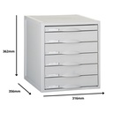 Módulo 6 cajones Archivo 2000 Archisystem 8206C GS – gris