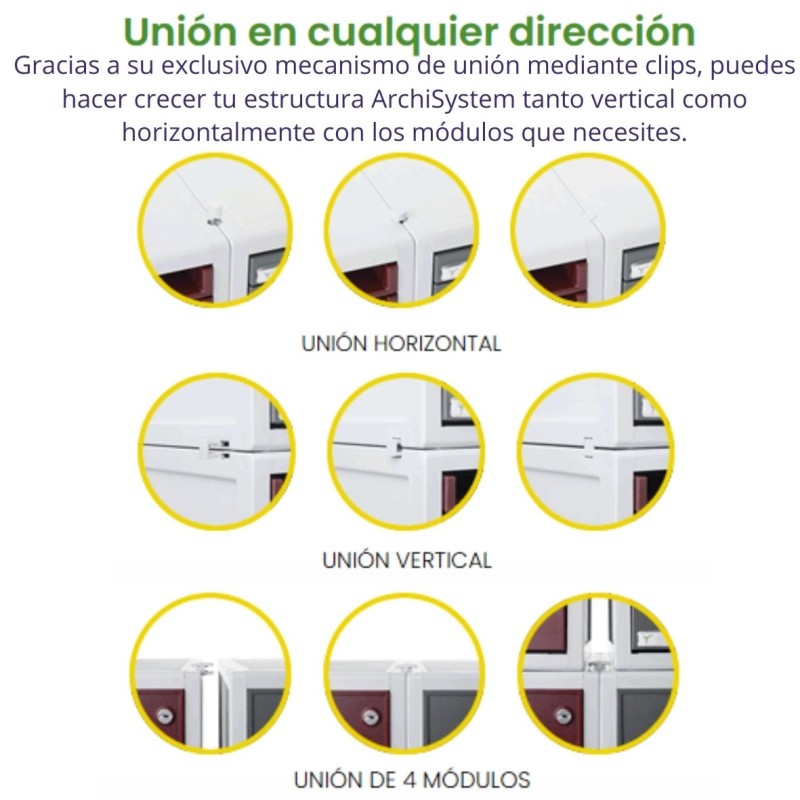 Módulo 6 cajones Archivo 2000 Archisystem 8206C GS – gris