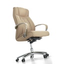 Sillón de dirección ROA Polipiel (Negro/Beige) – Mecanismo basculante con ajuste de tensión y brazos fijos