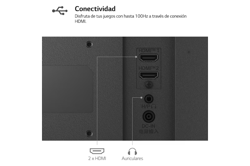 Monitor LG 25MS500-B 24,5" LED Full HD 5 ms 100 Hz – 2x HDMI, color negro
