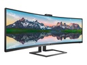 Monitor curvo Philips Brilliance P-line 499P9H 49" Dual Quad HD - 5120x1440, 60 Hz, VA, HDR 400, 5 ms, 2x HDMI, DisplayPort, USB-C, altavoces