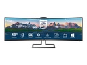 Monitor curvo Philips Brilliance P-line 499P9H 49" Dual Quad HD - 5120x1440, 60 Hz, VA, HDR 400, 5 ms, 2x HDMI, DisplayPort, USB-C, altavoces