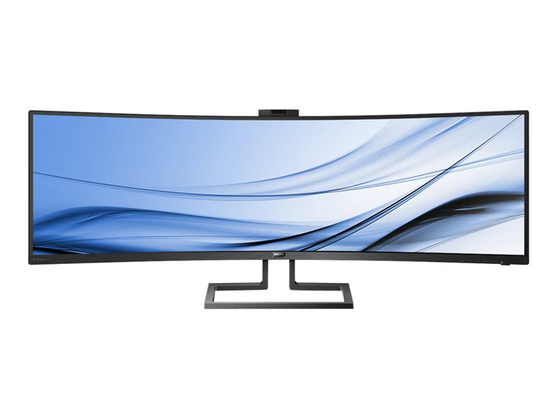 Philips Brilliance P-line 499P9H - Monitor LED  curvado - 49&quot; (48.8&quot; visible) - 5120 x 1440 Dual Quad HD @ 60 Hz - VA - 450 cd/m² - 3000:1 - Display HDR 400 - 5 ms - 2xHDMI, DisplayPort, USB-C - altavoces - negro con textura