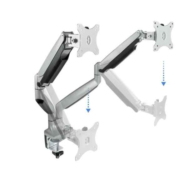 SOPORTE MESA MONITOR 13-32&quot; 2 PANTALLAS MAX 9KG POR BRAZO