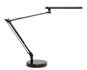 Lámpara de escritorio Unilux Mamboled – negra, 5,6 W Led, doble brazo articulado