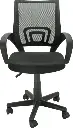 Silla operativa Cortegada CH4 – respaldo de malla, asiento tapizado, elevación a gas, color negro