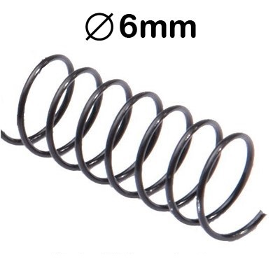 Espiral alambre paso 64 5:1 – negro