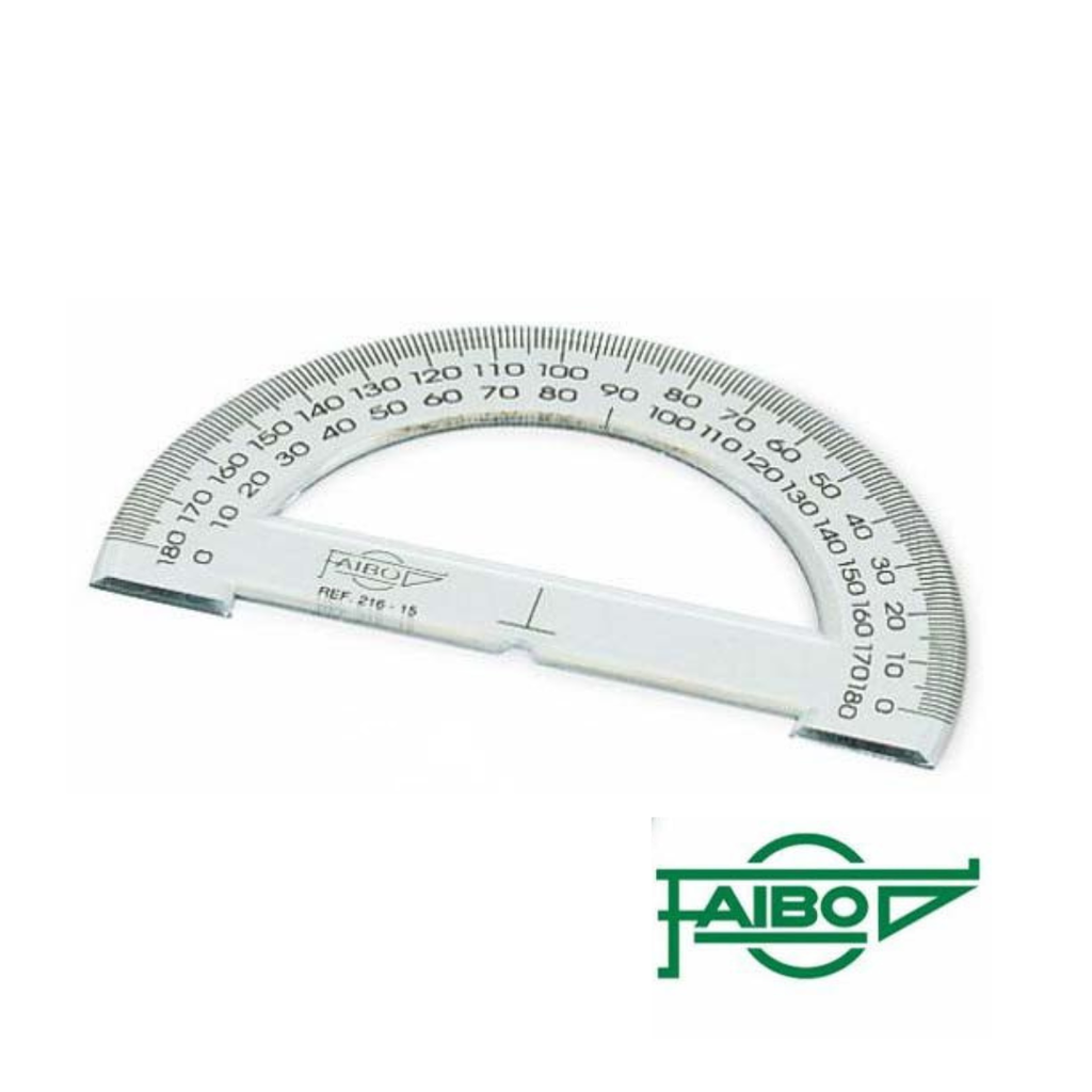 Transportador semicírculo 180º Faibo – 9 cm