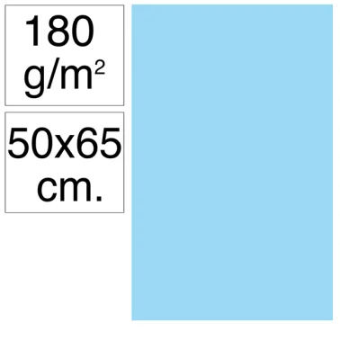 Cartulina 50×65 cm fixo – azul celeste*