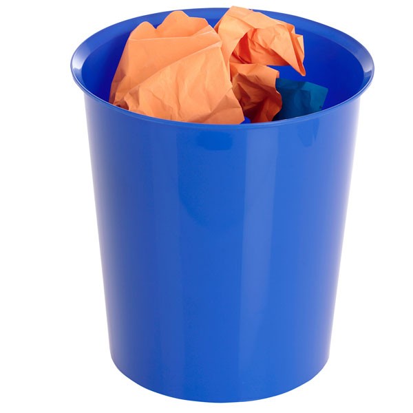 Papelera de plástico 18 L – 31 x 29 cm (Ref. 2001) – Para oficinas, colegios y empresas