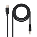 Cable USB 2.0 – tipo A‑B, negro, 1.8 m