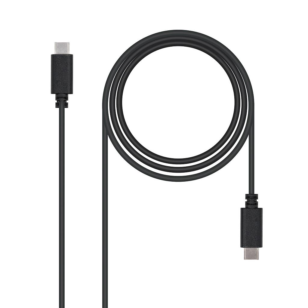 Cable USB 2.0 – USB‑C a USB‑C, negro, 2 m