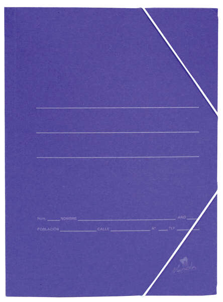 Carpeta de gomas de cartón – azul
