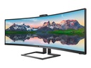 Monitor curvo Philips Brilliance P‑Line 499P9H 49″ Dual Quad HD – 5120×1440, 60 Hz, VA, HDR 400, 5 ms, 2×HDMI, DisplayPort, USB‑C, altavoces