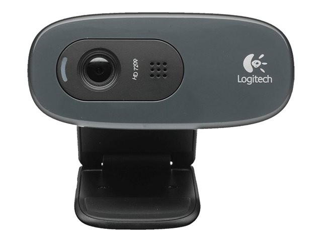 Webcam Logitech C270 – HD 720p, 3 MP, negro