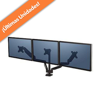 Brazo triple para monitor Fellowes Platinum Series – negro