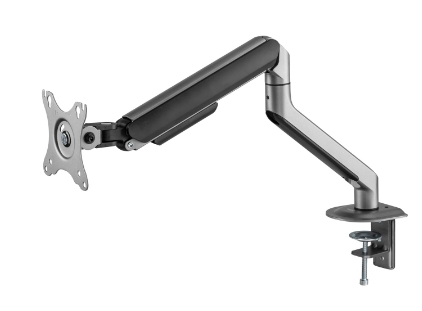 Soporte de mesa Tooq para monitor 17"-32" – Brazo giratorio e inclinable, color gris | R.DB4032TNR-G