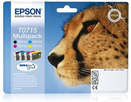 Cartucho Epson T0715 – pack negro + tricolor