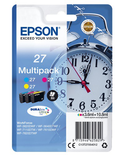 Cartucho Epson 27XL – pack tricolor