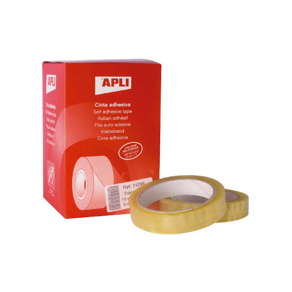 *Cinta adhesiva Apli – transparente, 19 mm × 66 m