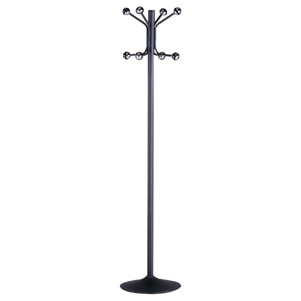 Perchero de pie SIE 606‑N – negro, 8 colgadores