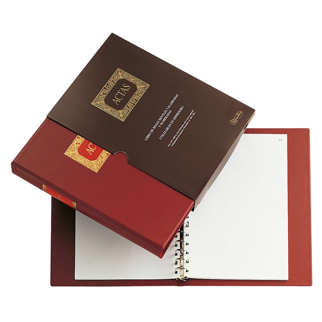 Carpeta de actas A4 – burdeos, 100H
