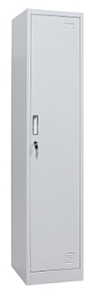 Taquilla metálica 1 puerta SIE – gris texturizado, 1830×450×380 mm
