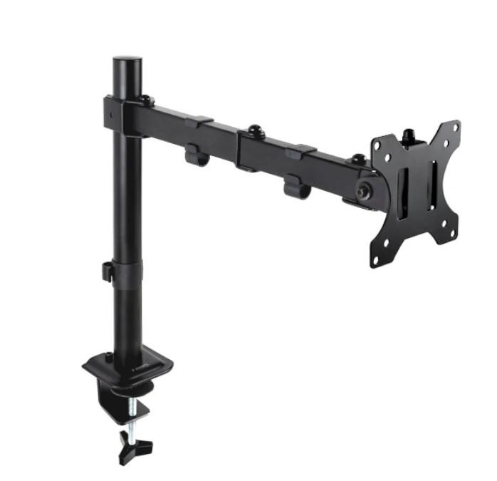 Soporte de mesa para monitor – 1 brazo, giratorio e inclinable, 17″–32″, negro